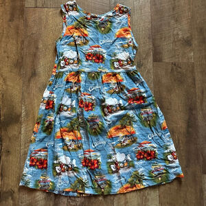 Kid’s Disney Cruise Line Blue Orange Castaway Cay Sleeveless Dress M